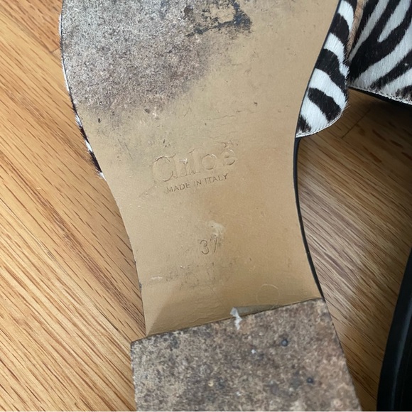 Cholé C PONY-STYLE CALFSKIN MULES - Picture 4 of 5